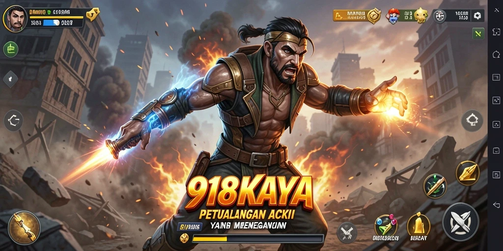 Tampilan gameplay seru dari 918KAYA dengan aksi mendebarkan.