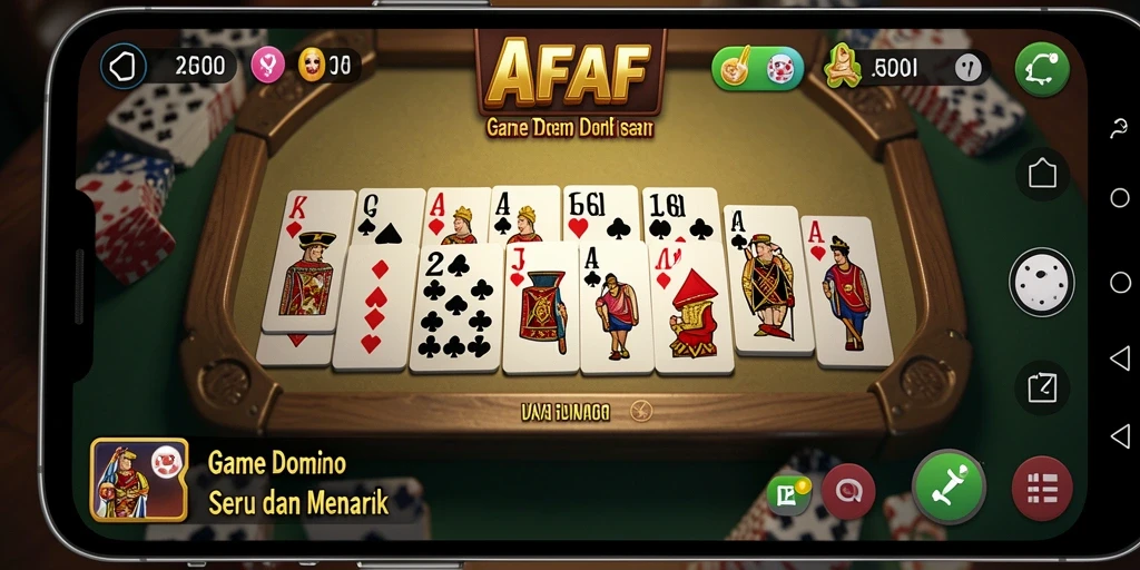 Tampilan gameplay Domino yang seru dan interaktif.