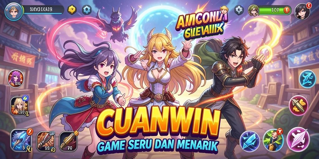 Tampilan gameplay seru dengan karakter Anime yang menarik.