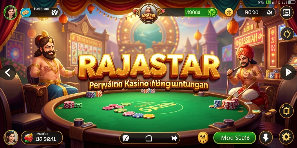 Tampilan memukau gameplay RAJASTAR dengan berbagai pilihan kasino.