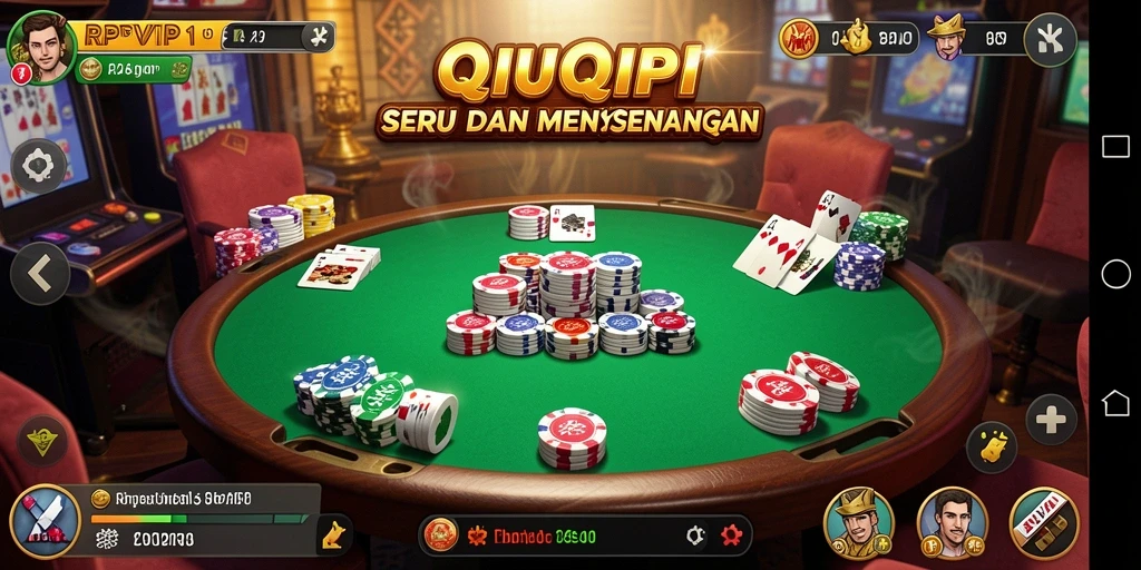 Tampilan gameplay RPVIP1 yang menegangkan saat bermain QiuQiu.