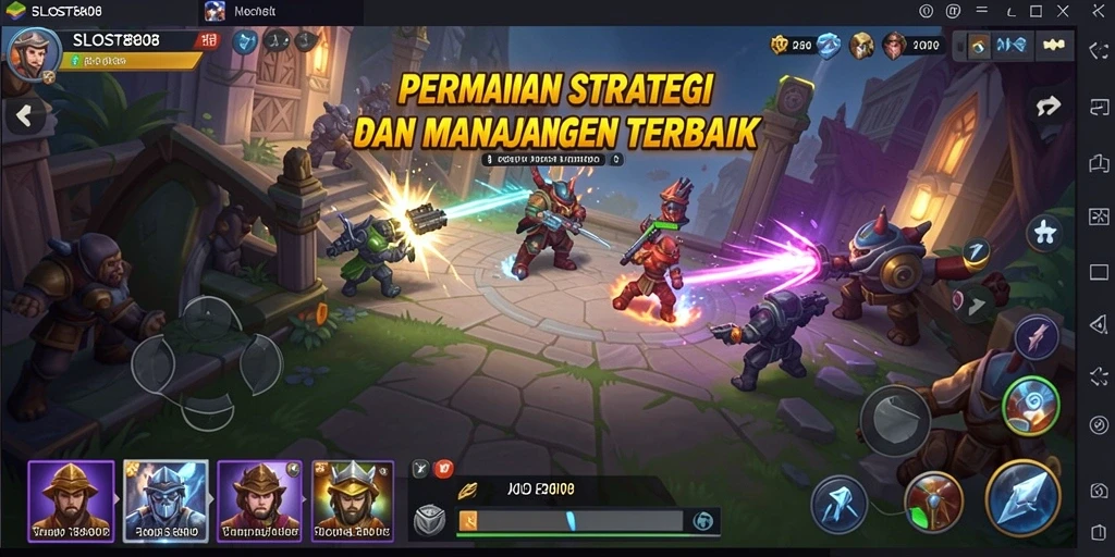 Tampilan gameplay menarik dari SLOST8808 dengan elemen strategi.